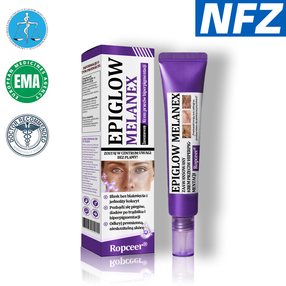🩷✅ Certyfikacja NFZ| Ropceer® 𝐄𝐏𝐈𝐆𝐋𝐎𝐖 𝐌𝐞𝐥𝐚𝐧𝐄𝐗 Krem do twarzy premium