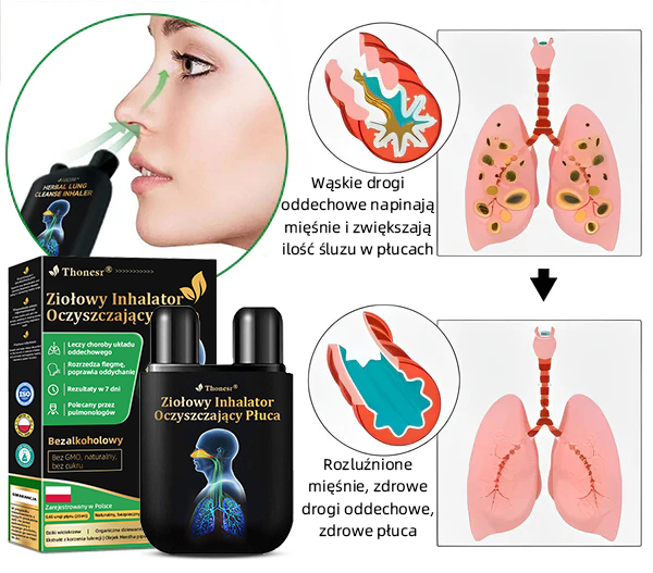Oficjalny sklep💝✅:Thonesr® Ziołowy Inhalator Oczyszczający Płuca  🫁Zatwierdzony przez URPL(💝 kaszel, świszczący oddech, duszność, plwocina, zatkany nos, zapalenie oskrzeli, zapalenie oskrzeli, objawy alergii, dyskomfort w płucach💝)👨‍⚕️