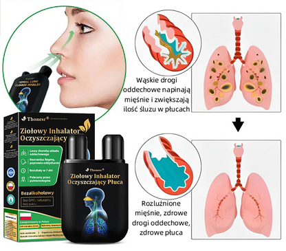 Oficjalny sklep💝✅:Thonesr® Ziołowy Inhalator Oczyszczający Płuca  🫁Zatwierdzony przez URPL(💝 kaszel, świszczący oddech, duszność, plwocina, zatkany nos, zapalenie oskrzeli, zapalenie oskrzeli, objawy alergii, dyskomfort w płucach💝)👨‍⚕️
